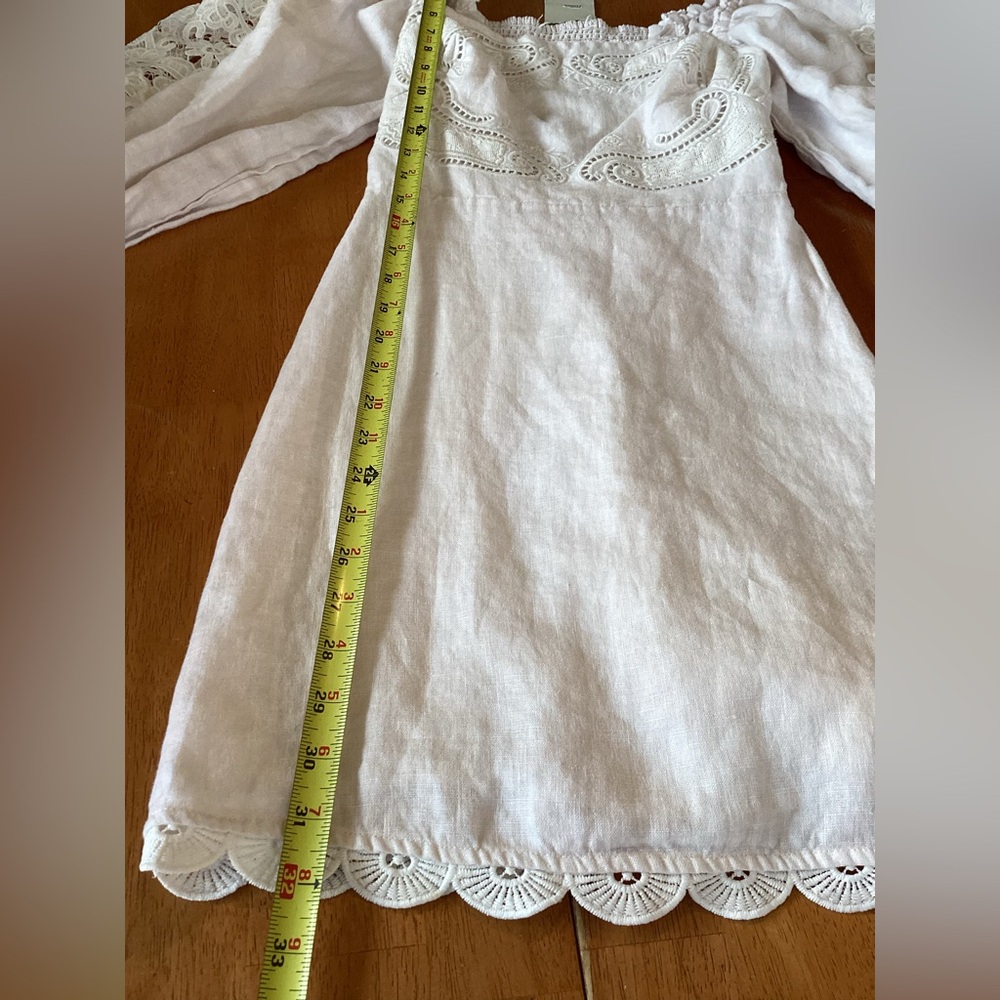 FARM Rio White Eyelet Puff-Sleeve Mini Dress - XS - read description! - Picture 13 of 16